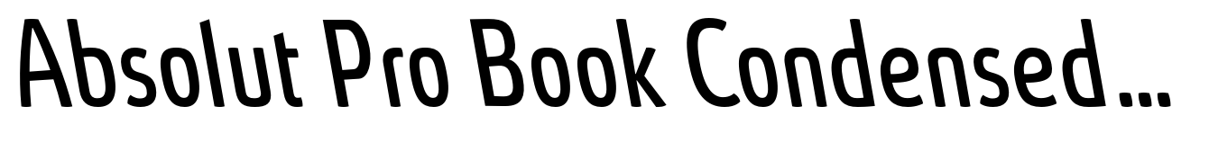 Absolut Pro Book Condensed Backslanted Italic
